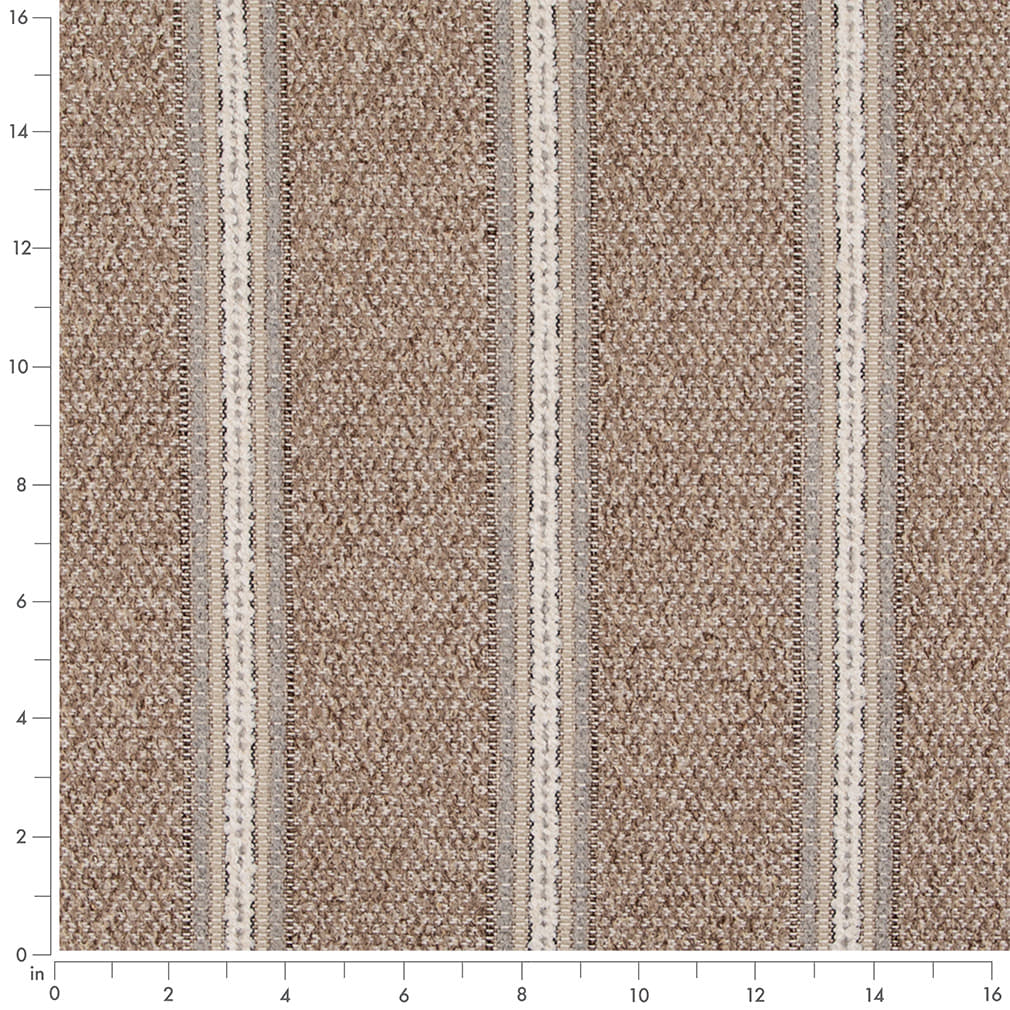 D5105 Stripe Jute Brown Charlotte Fabrics