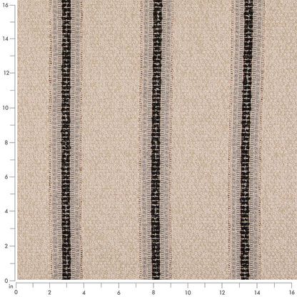 D5107 Stripe Shadow Black Charlotte Fabrics