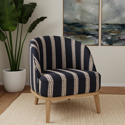 D5108 Stripe Admiral Blue Charlotte Fabrics