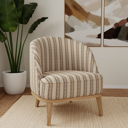 D5109 Stripe Sepia Brown Charlotte Fabrics