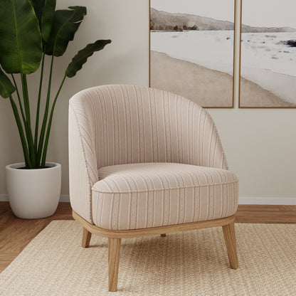 D5110 Stripe Pebble Beige & Taupe Charlotte Fabrics