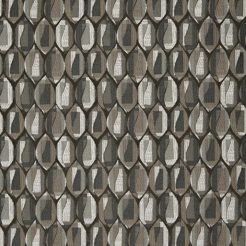 D821 Abstract & Geometric,Small Scale Carlsbad/Mineral Brown,Grey & Silver Charlotte Fabrics