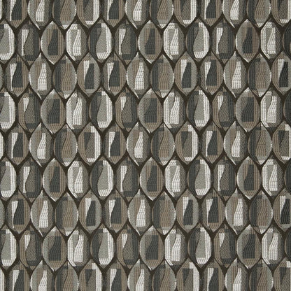 D821 Abstract & Geometric,Small Scale Carlsbad/Mineral Brown,Grey & Silver Charlotte Fabrics