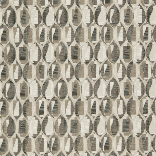 D824 Abstract & Geometric,Small Scale Carlsbad/Smoke Grey & Silver Charlotte Fabrics