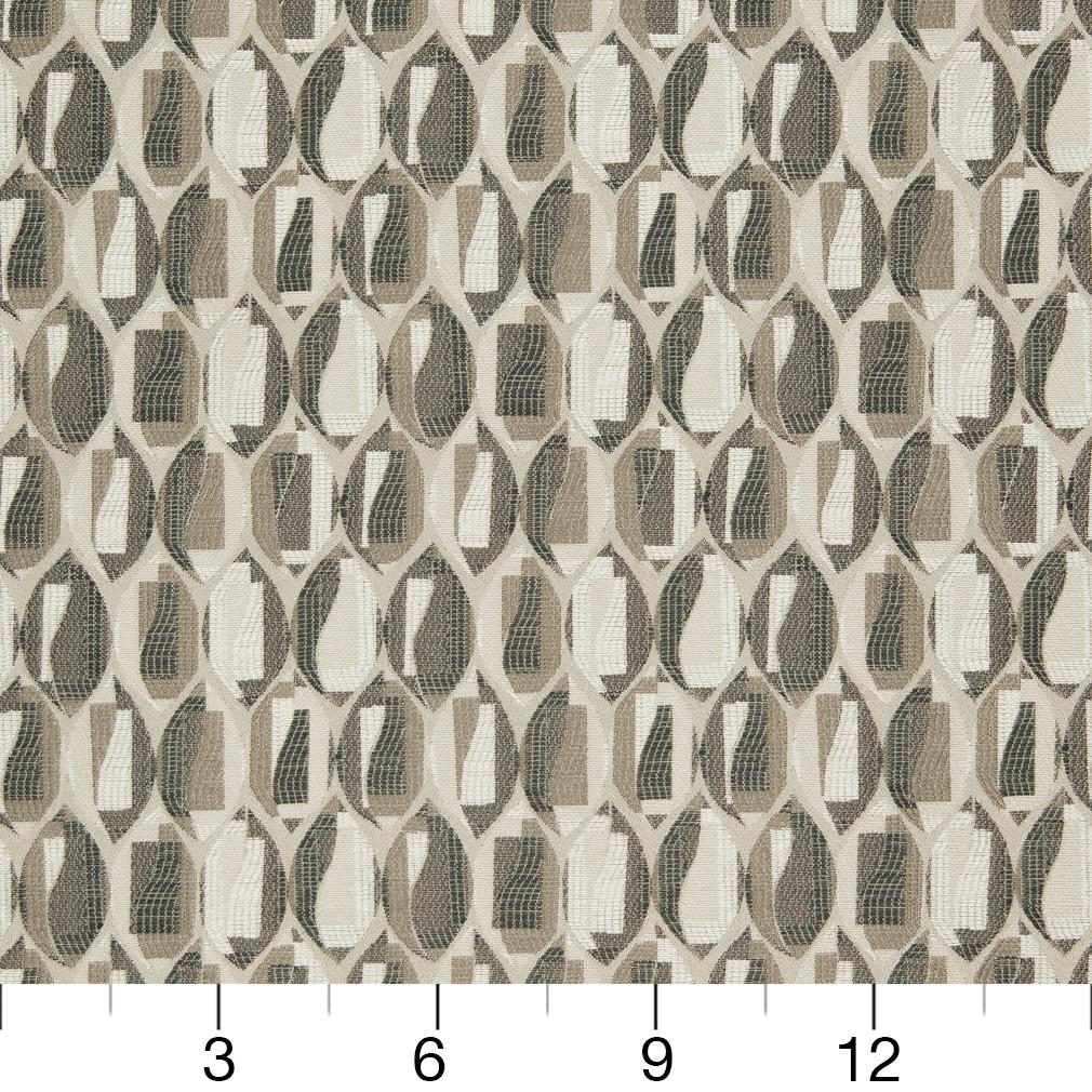 D824 Abstract & Geometric,Small Scale Carlsbad/Smoke Grey & Silver Charlotte Fabrics