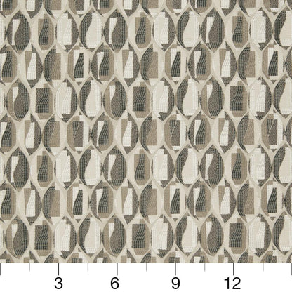 D824 Abstract & Geometric,Small Scale Carlsbad/Smoke Grey & Silver Charlotte Fabrics