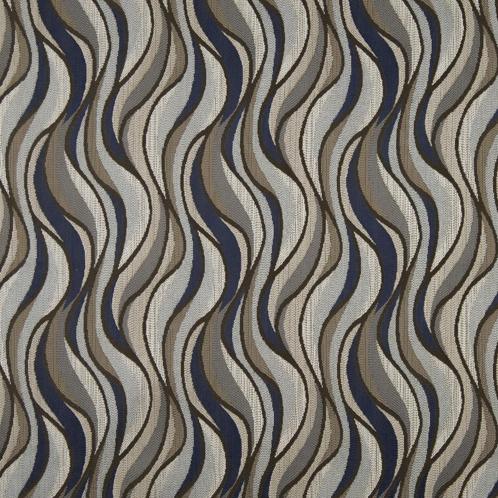 D831 Abstract & Geometric Niagara/Storm Blue,Brown,Grey & Silver Charlotte Fabrics