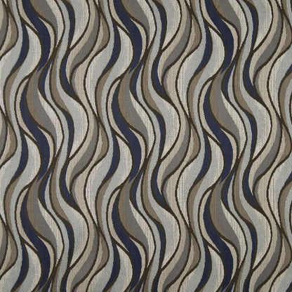 D831 Abstract & Geometric Niagara/Storm Blue,Brown,Grey & Silver Charlotte Fabrics