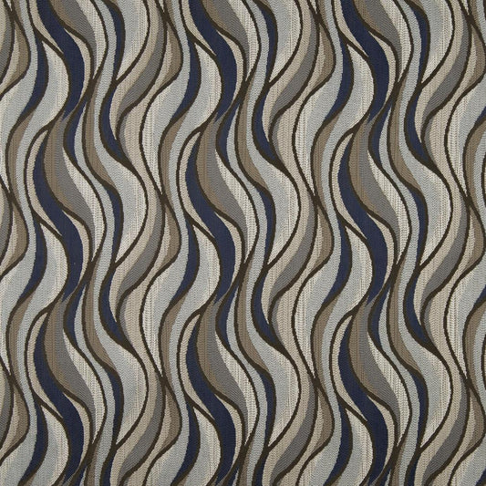 D831 Abstract & Geometric Niagara/Storm Blue,Brown,Grey & Silver Charlotte Fabrics