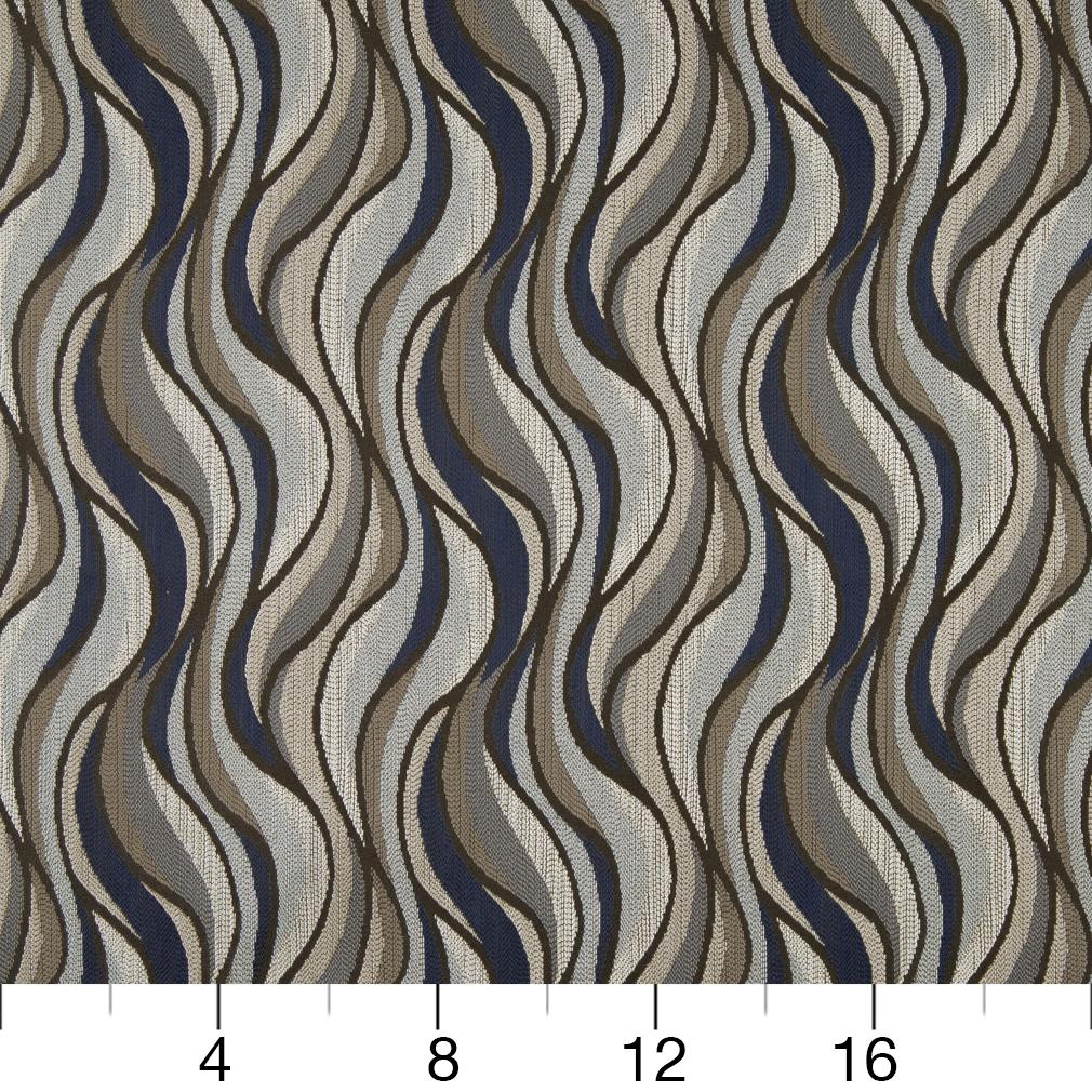 D831 Abstract & Geometric Niagara/Storm Blue,Brown,Grey & Silver Charlotte Fabrics