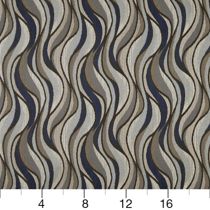 D831 Abstract & Geometric Niagara/Storm Blue,Brown,Grey & Silver Charlotte Fabrics