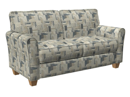 D837 Abstract & Geometric Denali/Sky Blue Charlotte Fabrics