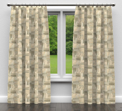 D839 Abstract & Geometric Denali/Sand Beige & Taupe Charlotte Fabrics