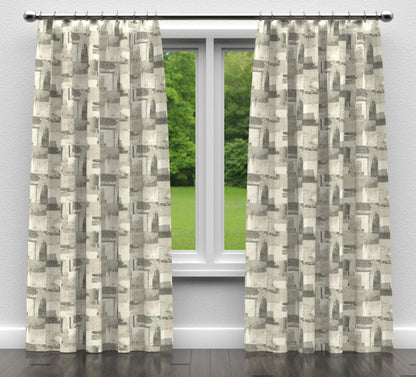 D841 Abstract & Geometric Denali/Smoke Grey & Silver Charlotte Fabrics
