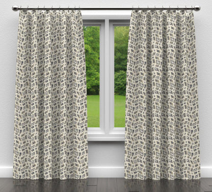 D861 Abstract & Geometric Zion/Sky Blue Charlotte Fabrics