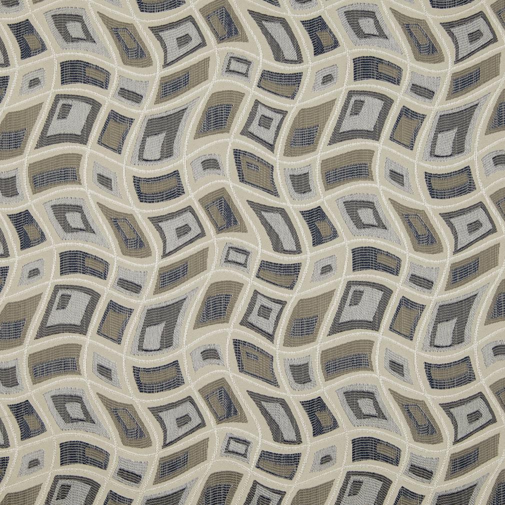 D861 Abstract & Geometric Zion/Sky Blue Charlotte Fabrics