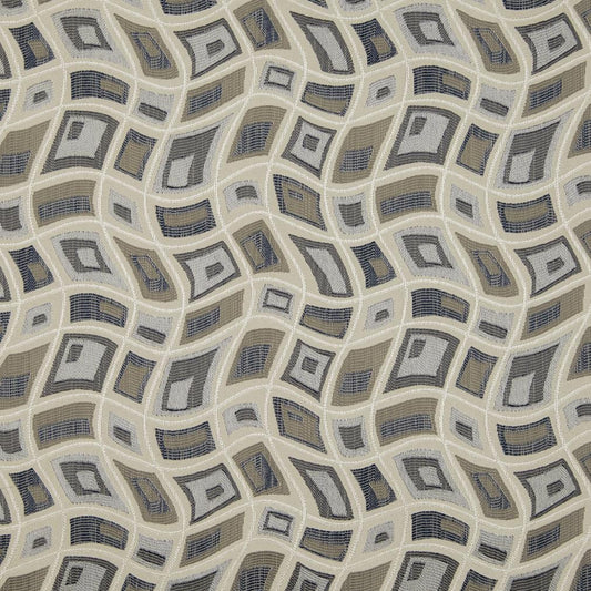D861 Abstract & Geometric Zion/Sky Blue Charlotte Fabrics