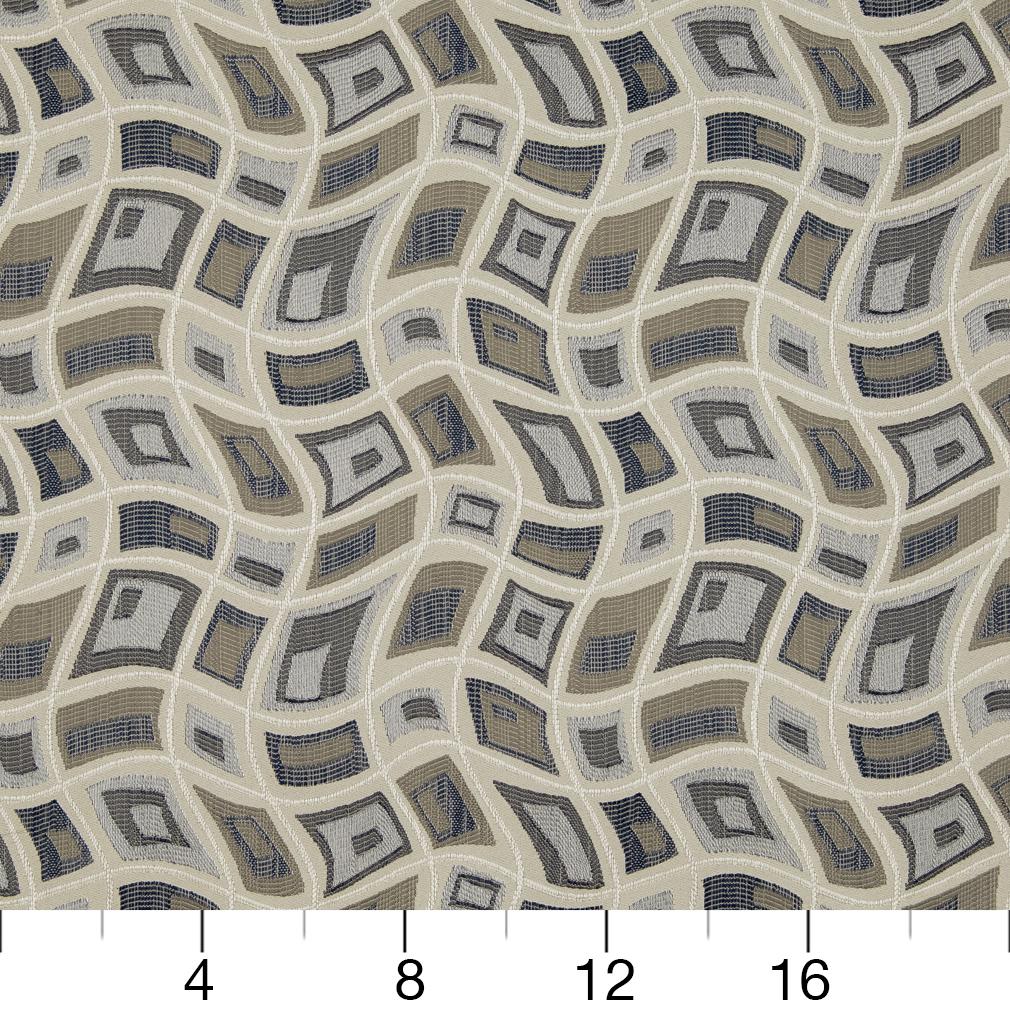 D861 Abstract & Geometric Zion/Sky Blue Charlotte Fabrics