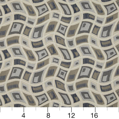 D861 Abstract & Geometric Zion/Sky Blue Charlotte Fabrics
