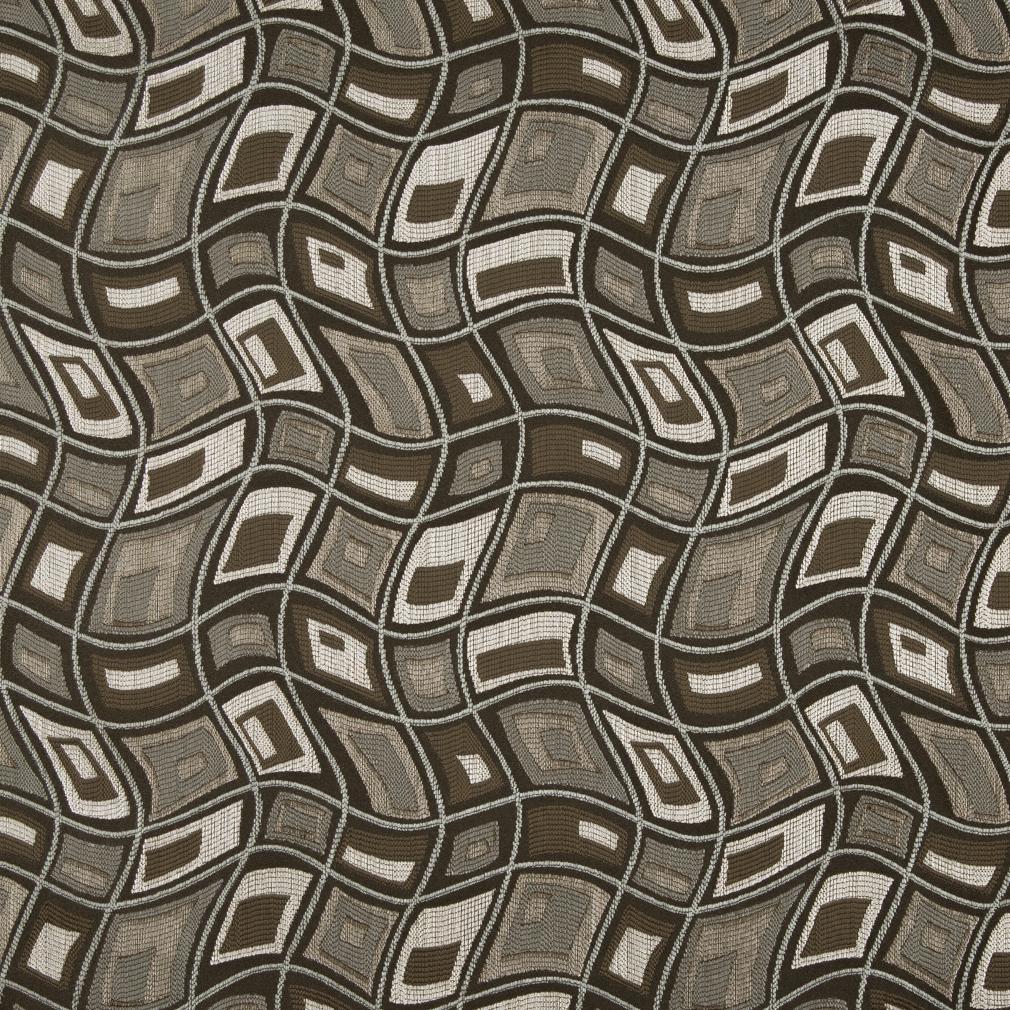 D862 Abstract & Geometric Zion/Mineral Brown,Grey & Silver Charlotte Fabrics