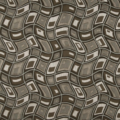 D862 Abstract & Geometric Zion/Mineral Brown,Grey & Silver Charlotte Fabrics