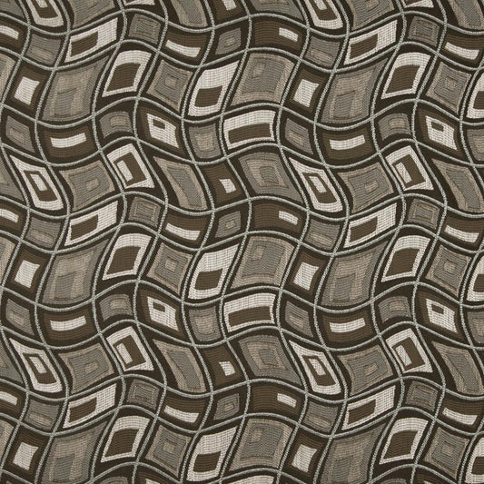 D862 Abstract & Geometric Zion/Mineral Brown,Grey & Silver Charlotte Fabrics