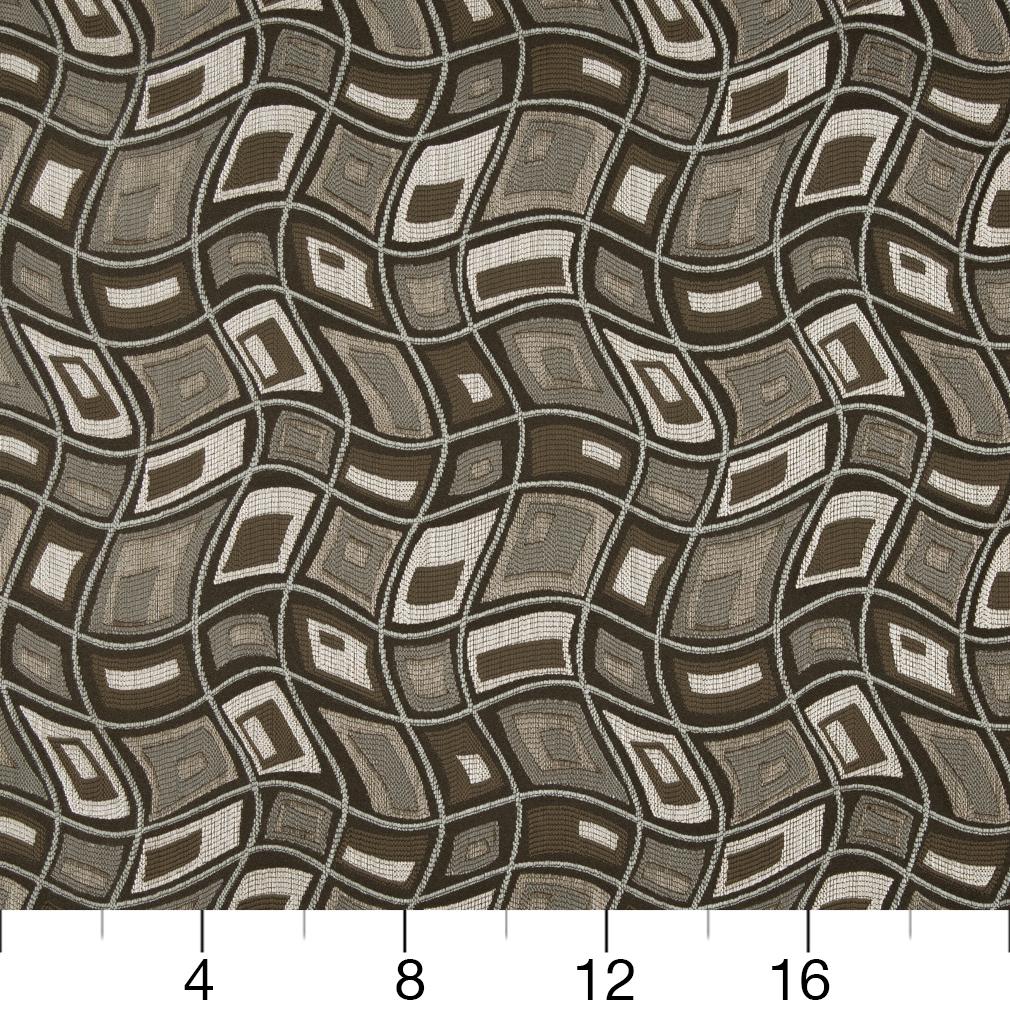 D862 Abstract & Geometric Zion/Mineral Brown,Grey & Silver Charlotte Fabrics