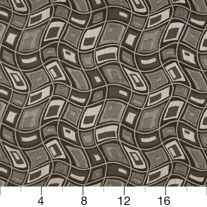 D862 Abstract & Geometric Zion/Mineral Brown,Grey & Silver Charlotte Fabrics