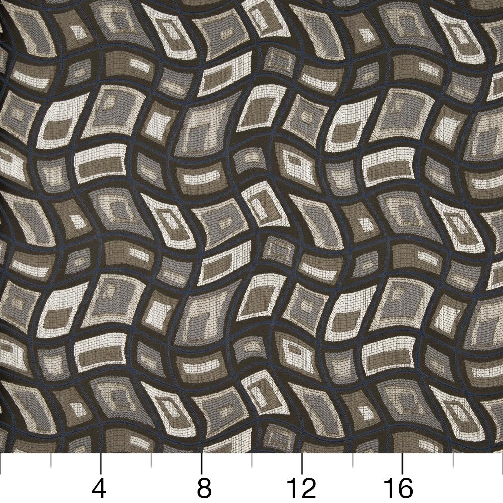D864 Abstract & Geometric Zion/Storm Brown,Grey & Silver Charlotte Fabrics