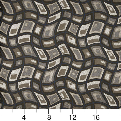 D864 Abstract & Geometric Zion/Storm Brown,Grey & Silver Charlotte Fabrics