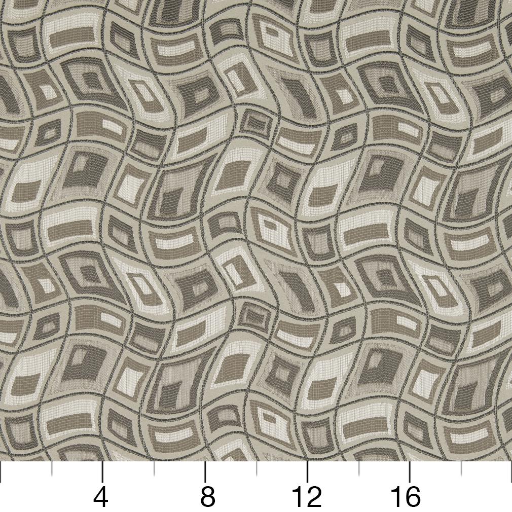 D865 Abstract & Geometric Zion/Smoke Grey & Silver Charlotte Fabrics