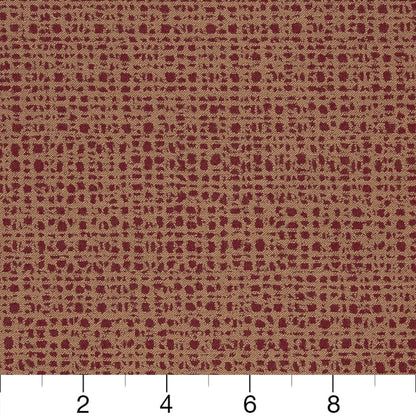 D887 Small Scale Crosshatch/Spice Red & Burgundy Charlotte Fabrics