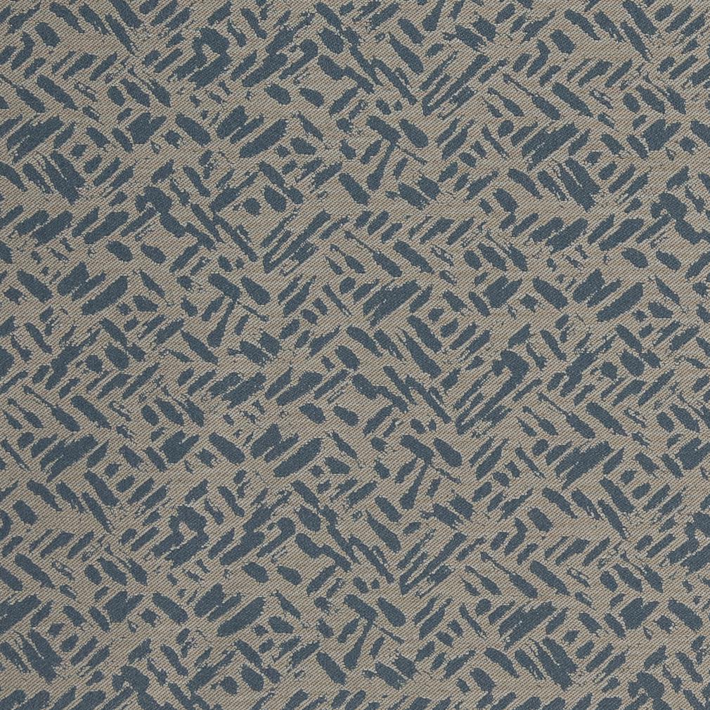D911 Abstract & Geometric,Small Scale Rice/Cobalt Blue Charlotte Fabrics