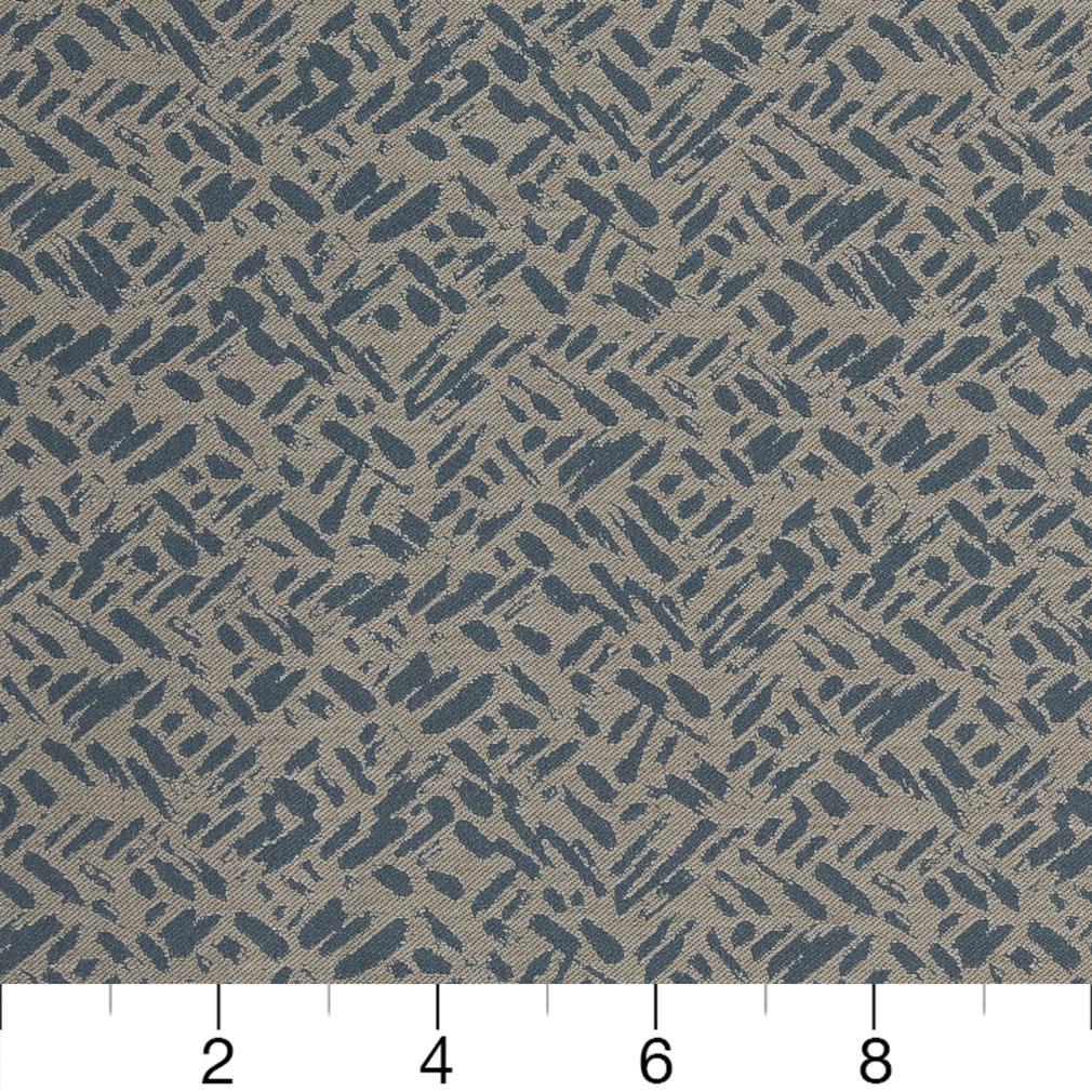 D911 Abstract & Geometric,Small Scale Rice/Cobalt Blue Charlotte Fabrics