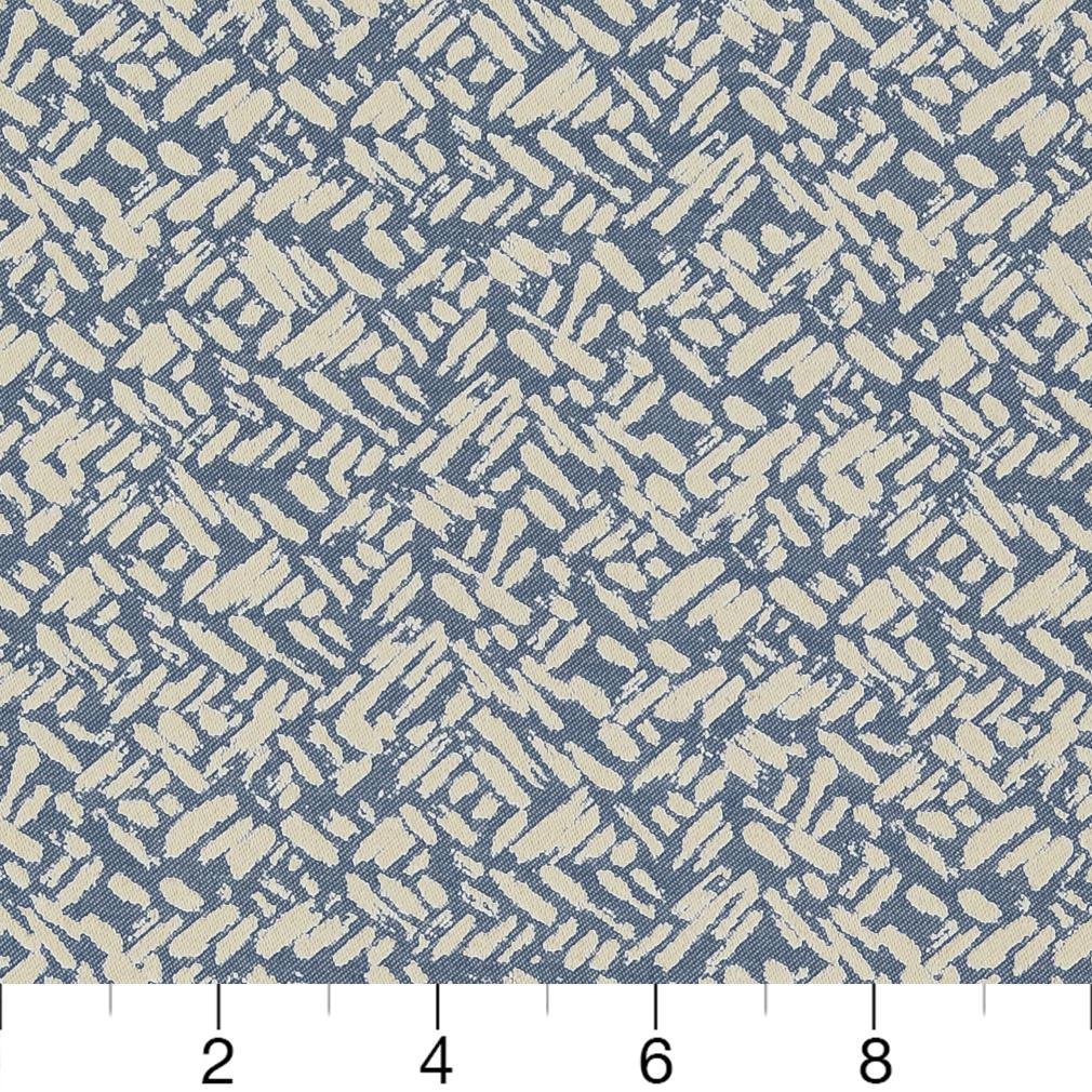 D915 Abstract & Geometric,Small Scale Rice/Sapphire Blue Charlotte Fabrics