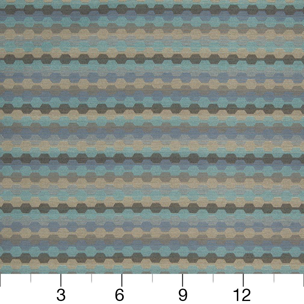 D918 Abstract & Geometric,Small Scale Rope/Azure Aqua & Teal,Blue Charlotte Fabrics