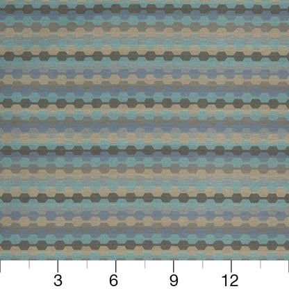 D918 Abstract & Geometric,Small Scale Rope/Azure Aqua & Teal,Blue Charlotte Fabrics