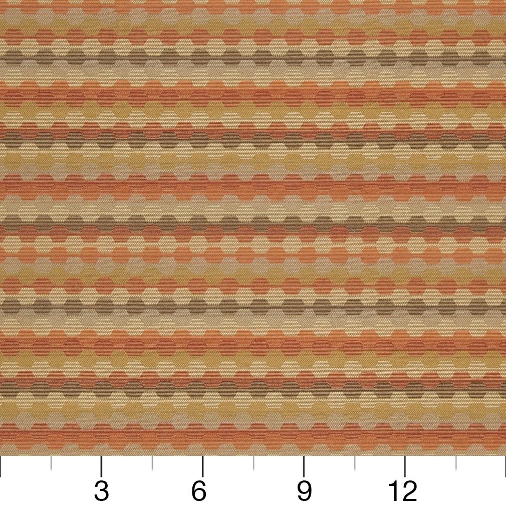 D920 Abstract & Geometric,Small Scale Rope/Rust Coral & Peach Charlotte Fabrics