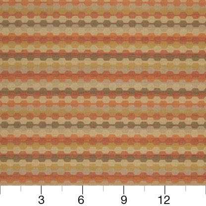 D920 Abstract & Geometric,Small Scale Rope/Rust Coral & Peach Charlotte Fabrics