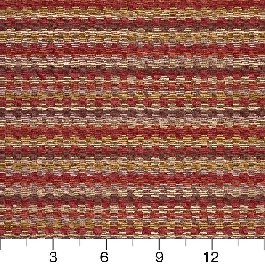D921 Abstract & Geometric,Small Scale Rope/Spice Red & Burgundy Charlotte Fabrics