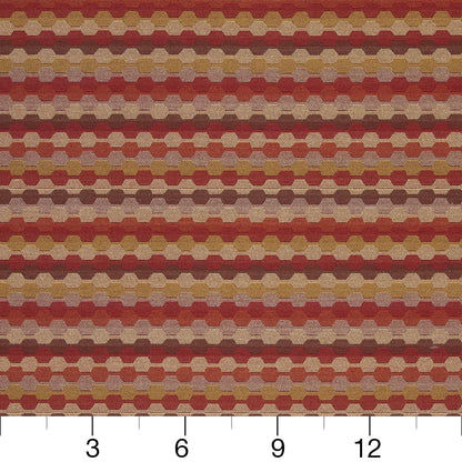 D921 Abstract & Geometric,Small Scale Rope/Spice Red & Burgundy Charlotte Fabrics