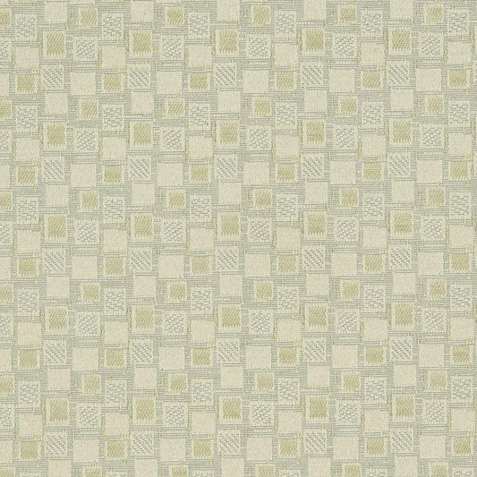 D922 Abstract & Geometric,Small Scale Squares/Buff Green Charlotte Fabrics