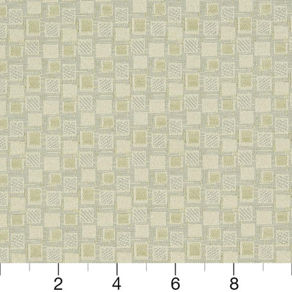 D922 Abstract & Geometric,Small Scale Squares/Buff Green Charlotte Fabrics