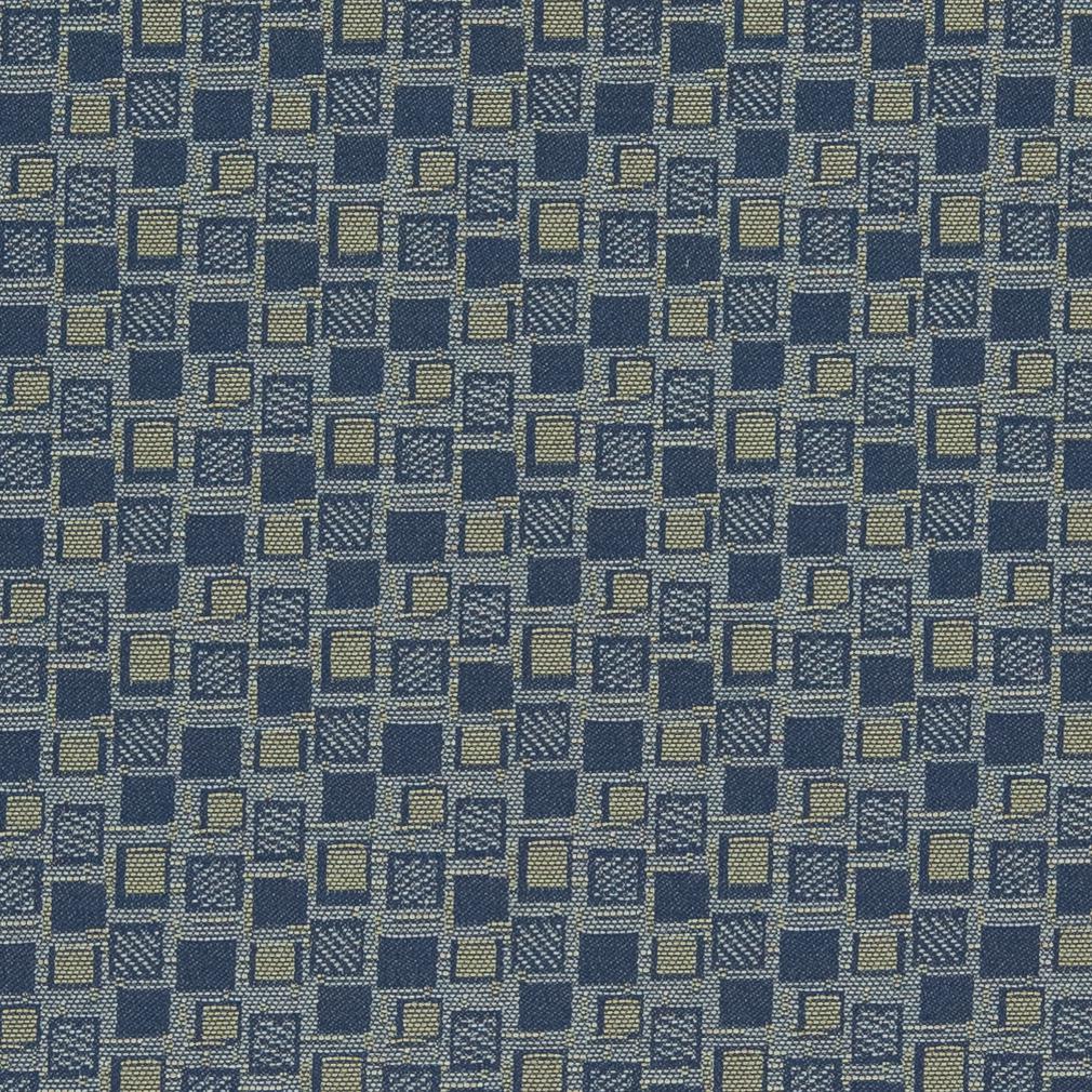 D925 Abstract & Geometric,Small Scale Squares/Navy Blue Charlotte Fabrics