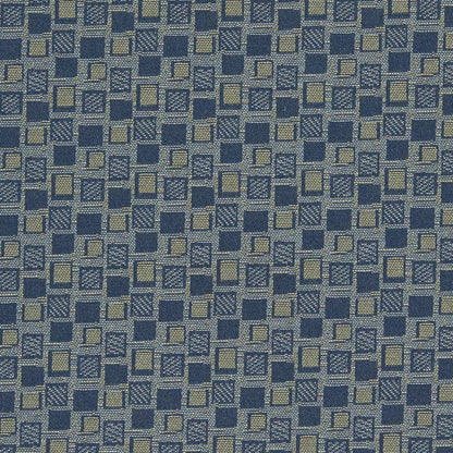 D925 Abstract & Geometric,Small Scale Squares/Navy Blue Charlotte Fabrics