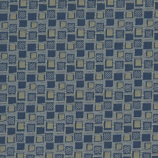 D925 Abstract & Geometric,Small Scale Squares/Navy Blue Charlotte Fabrics