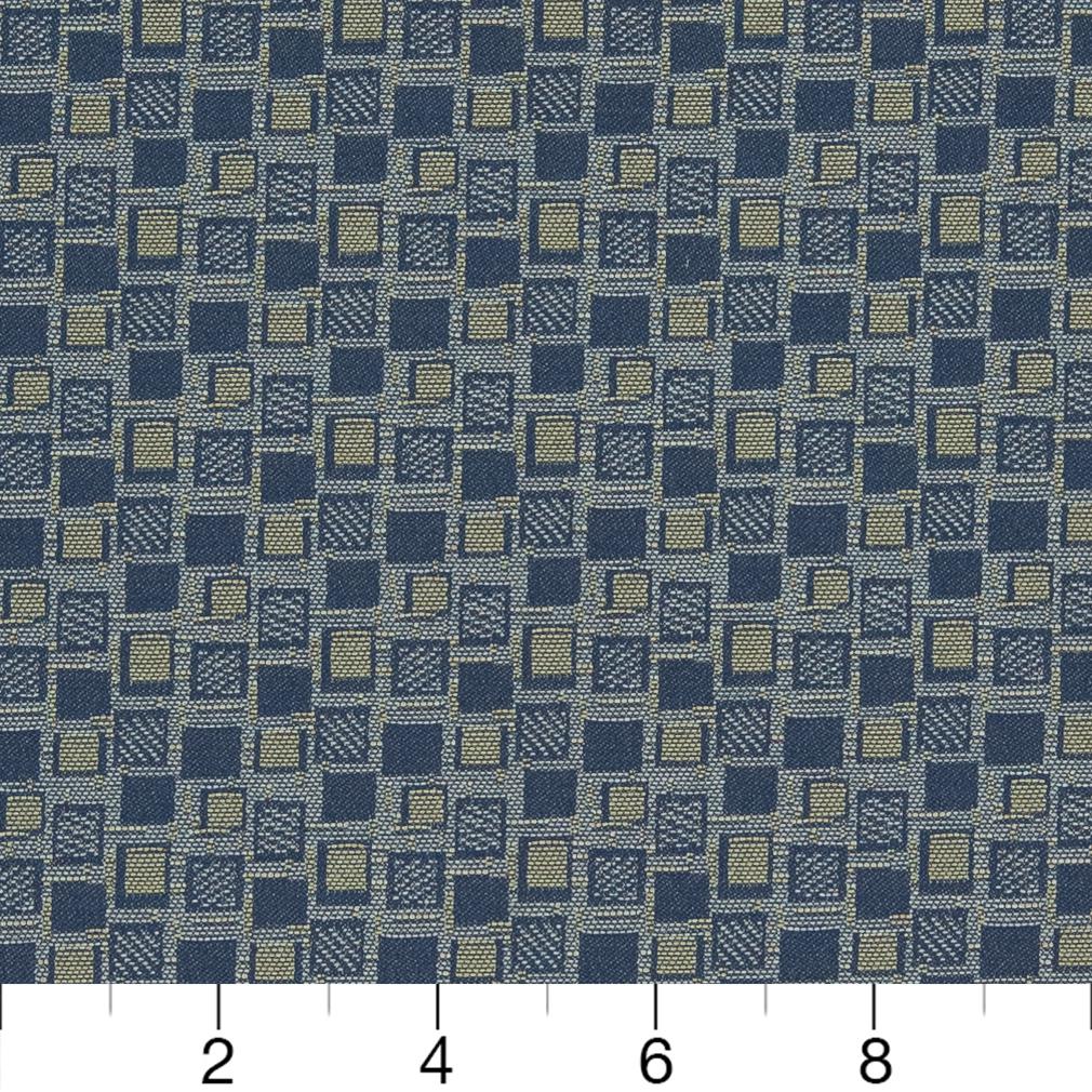 D925 Abstract & Geometric,Small Scale Squares/Navy Blue Charlotte Fabrics