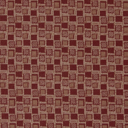 D928 Abstract & Geometric,Small Scale Squares/Spice Red & Burgundy Charlotte Fabrics