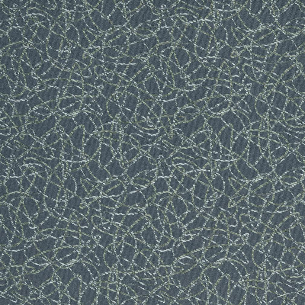 D929 Abstract & Geometric Squiggles/Aegean Blue Charlotte Fabrics