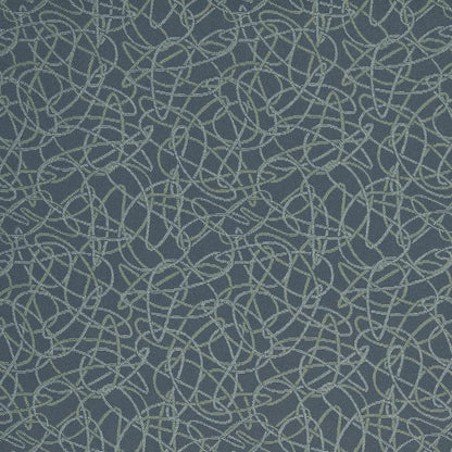 D929 Abstract & Geometric Squiggles/Aegean Blue Charlotte Fabrics